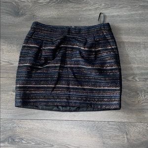 Jcrew striped tweed skirt.